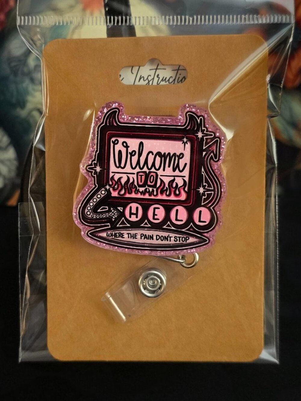 Welcome to Hell Novelty Acrylic Badge Reel ID Holder